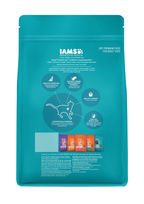 IAMS PROACTIVE HEALTH INDOOR WEIGHT AND HAIRBALL CARE 6x1kg - 2