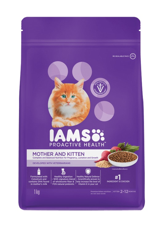 IAMS PROACTIVE HEALTH CAT FOOD FOR MOTHER AND KITTEN